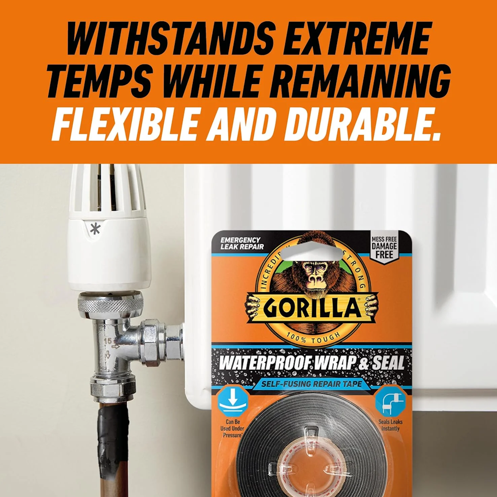 Gorilla Waterproof Wrap & Seal Repair Tape 2.4m (Part No: 115176)