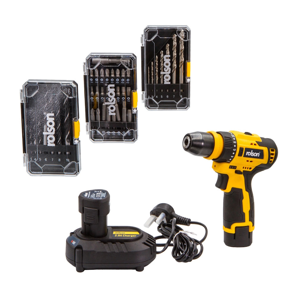 Cordless Drill and Impact Driver Set 12V – Part No: 70723 Impact Driver Rolson Tools Ltd Brand_Rolson CarlR Collections_Drills and Screwdrivers DIY Drills & Screwdrivers Expert DIY Power Drills & Screwdrivers Product Type_Power Drills & Screwdrivers Rolson