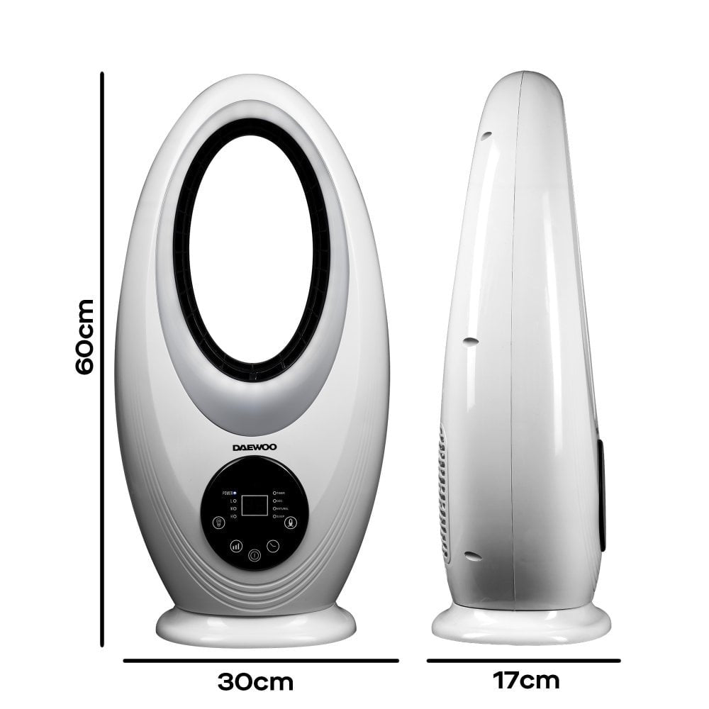 Daewoo Desktop Bladeless Fan (Part No: COL1639) Desk Fans Eurosonic Group Limited (AIS) Brand_Daewoo CarlR Collections_Fans / Air Cooling Daewoo Fans Fans & Air Cooling Heating / Cooling Product Type_Air Coolers Product Type_Desk Fans summer