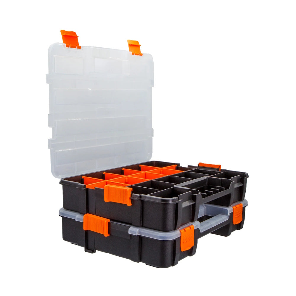 Rolson 2 Piece 335 x 260mm Stackable Organiser (Part No: 68953) Tool Boxes Rolson Tools Ltd Brand_Rolson CarlR Collections_Organisers / Cases Collections_Tool Boxes / Bags DIY Expert DIY Organisers & Cases Product Type_Organisers Product Type_Tool Boxes Rolson Tool Boxes & Bags