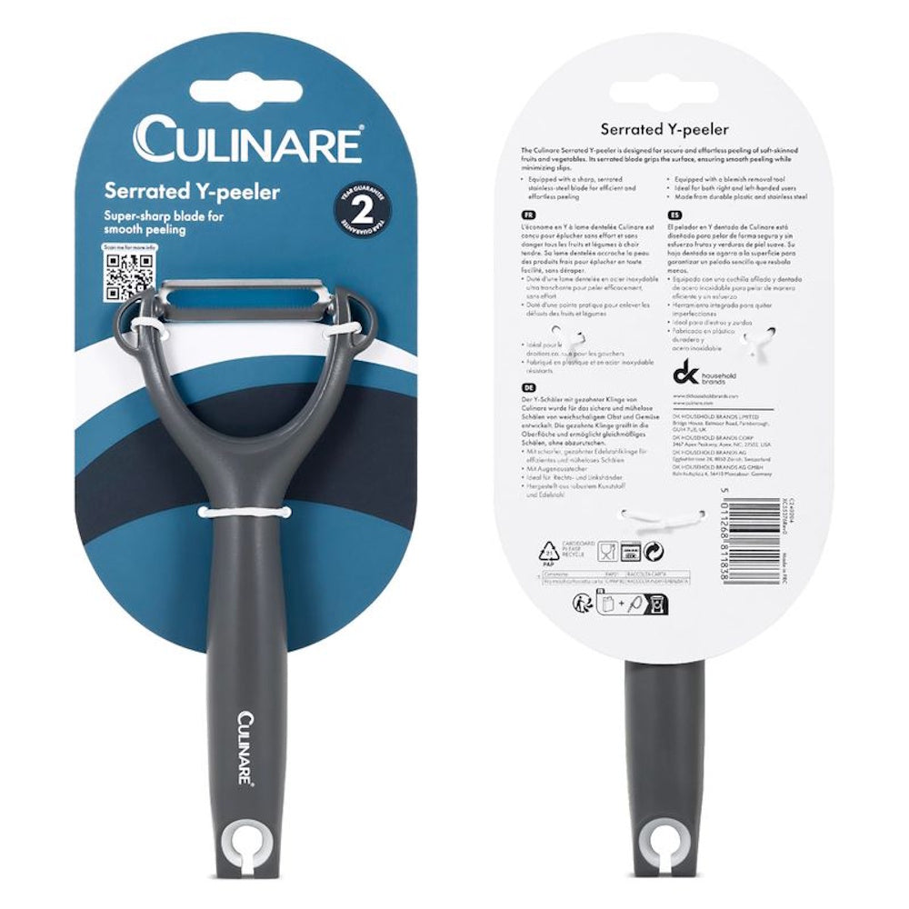 Culinare Safety Peeler Serrated Grey - C240204 Peelers & Corers DK Household Brands Ltd (AIS) Brand_Culinare CarlR Collections_Peelers and Corers Culinare Kitchen Kitchen Equipment Kitchen Essential Kitchen Tools & Utensils Kitchenware Peelers & Corers Product Type_Peelers & Corers