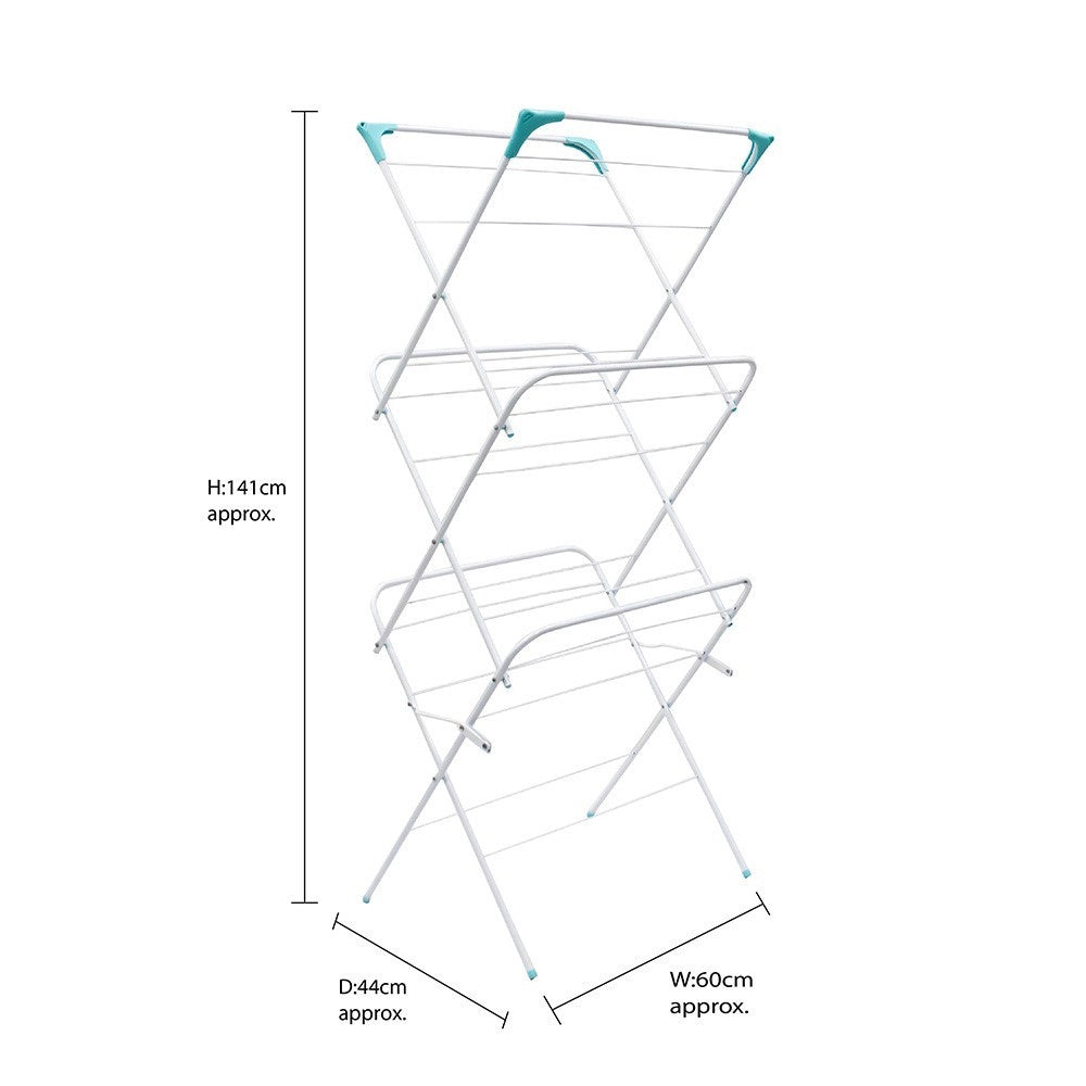 JVL Concertina 3 Tier Clothes Airer – 11-001 Airers JVL Products Ltd Airer Airers Brand_JVL CarlR Clothes Airer Collections_Laundry JVL Laundry Product Type_Airers