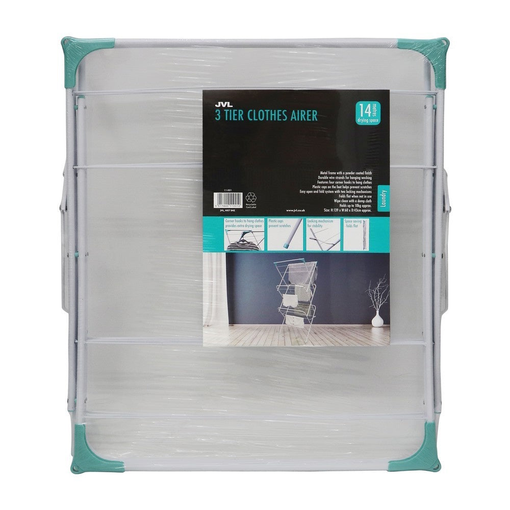 JVL Concertina 3 Tier Clothes Airer – 11-001 Airers JVL Products Ltd Airer Airers Brand_JVL CarlR Clothes Airer Collections_Laundry JVL Laundry Product Type_Airers