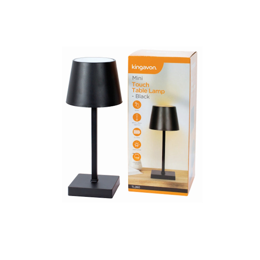Mini Touch Table Lamp – Black - BB-TL260 Table Lamps Hamble Distribution Ltd Brand_Kingavon CarlR Collections_Lighting Collections_Table / Desk Lamps Kingavon Lamps Lighting Misc. Lighting More Lighting Product Type_Table Lamps Table & Desk Lamps Table Lamps