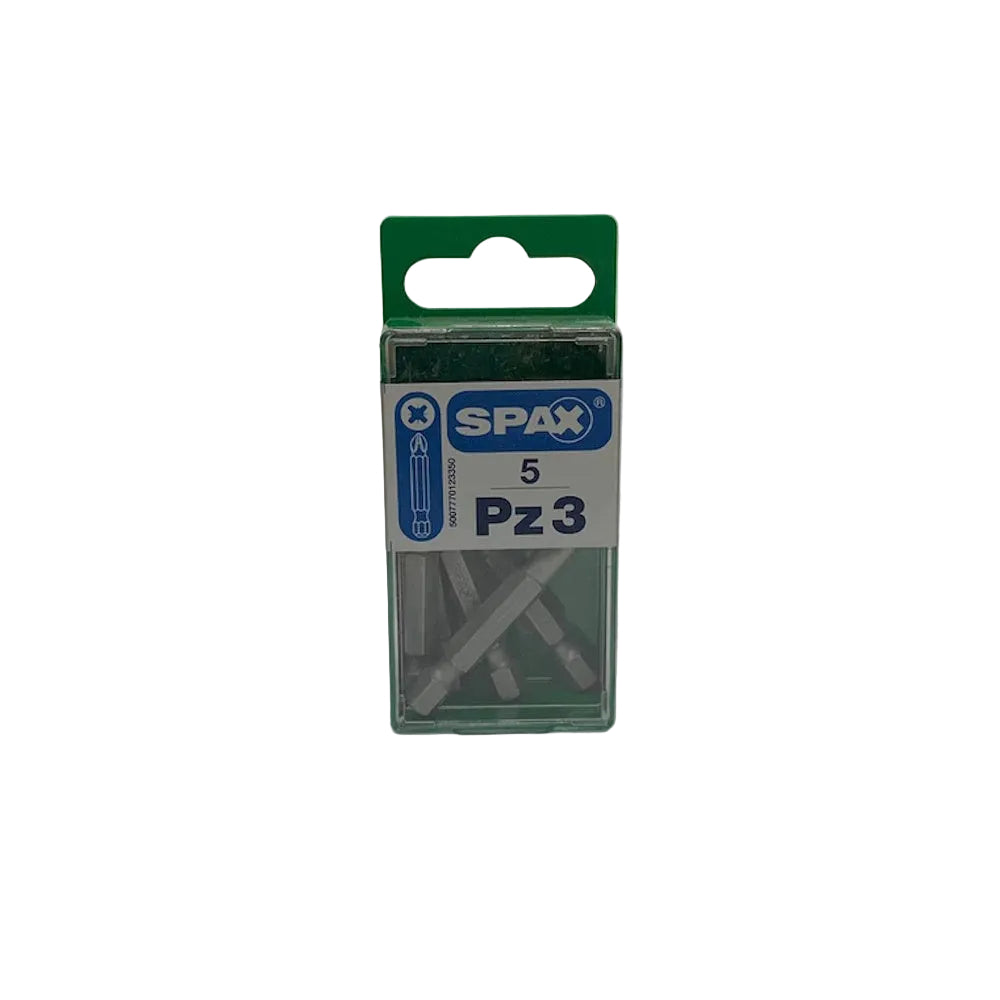 SPAX Pozi PZ3 Driver Bits – 50mm, 5 Pack - 5007770123350 Screwdriver Bits Spax UK Ltd (NMBS) CarlR DIY Expert DIY Product Type_Screwdriver Bits Product Type_Screwdrivers Pozi Screwdriver bits spax