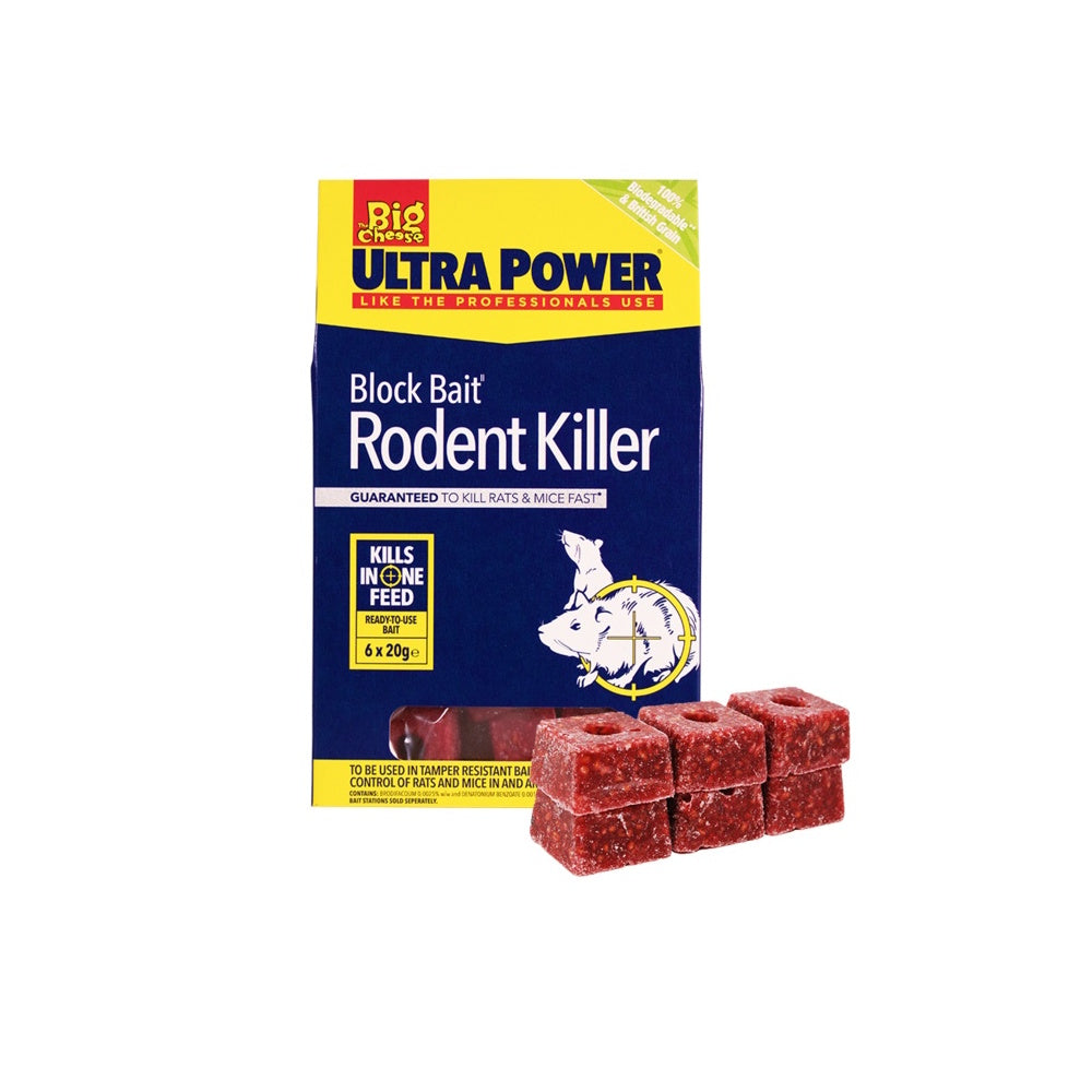 STV UltraPower Block Bait 6 x 20g Rat Killer (Part No. 753483)
