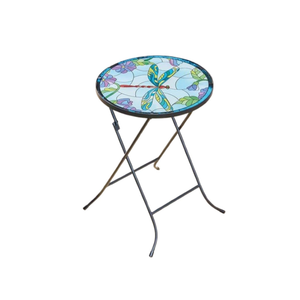 Smart Dragonfly Glass Table 35cm Diameter (Part No: 5030434) Outdoor Furniture Smart Garden Products Ltd Autumn Garden Brand_Smart Garden Camping Outdoor Furniture CarlR Collections_Garden Decor Collections_Garden Furniture Garden Garden Furniture Greenhouse & Garden Home & Garden Outdoor Furniture Product Type_Outdoor Furniture Product Type_Sundry G/House & Garden Smart Garden Sundry Home & Garden