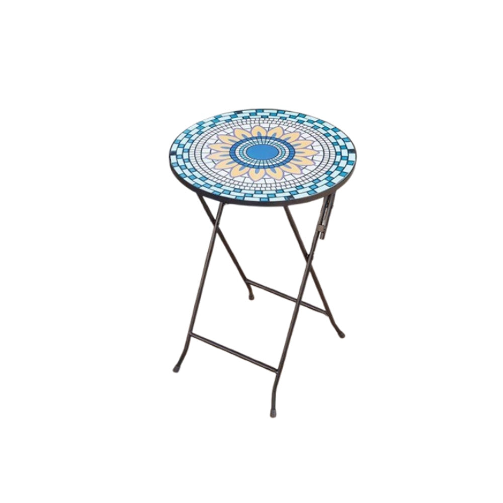 Smart Mosaic Glass Table 35cm Diameter (Part No: 5030435) Outdoor Furniture Smart Garden Products Ltd Autumn Garden Brand_Smart Garden CarlR Collections_Garden Decor Collections_Garden Furniture Garden Garden Furniture Greenhouse & Garden Home & Garden Product Type_Sundry G/House & Garden Smart Garden Sundry Home & Garden