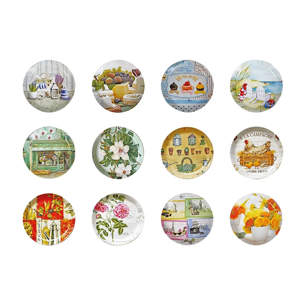 Round Lipped Melamine Tray Assorted Designs 32cm Diameter - SG203SP Trays Eddingtons Ltd (AIS) Brand Eddingtons Brand_Eddingtons CarlR Collections_Trays Tablemats and Coasters Eddington Eddingtons Product Type_Trays Tray Trays Trays Tablemats & Coasters