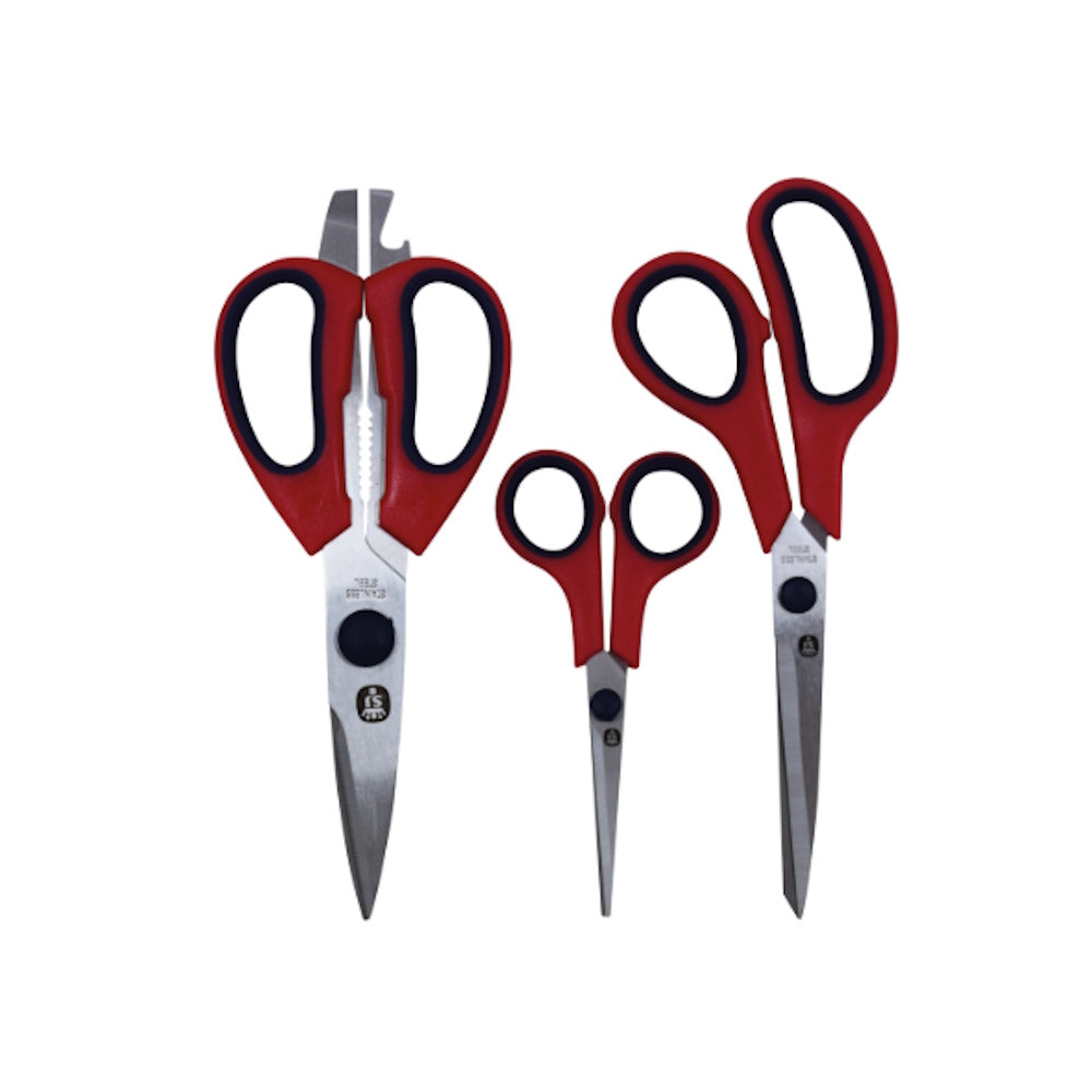 Spear & Jackson 3 Piece Soft Feel Scissor Set (Part No. SCISSORS3PS) Scissors Neill Tools Limited Brand_Spear and Jackson CarlR Collections_Scissors General Purpose Scissors Product Type_Scissors Scissor Scissors Spear & Jackson Spear and Jackson