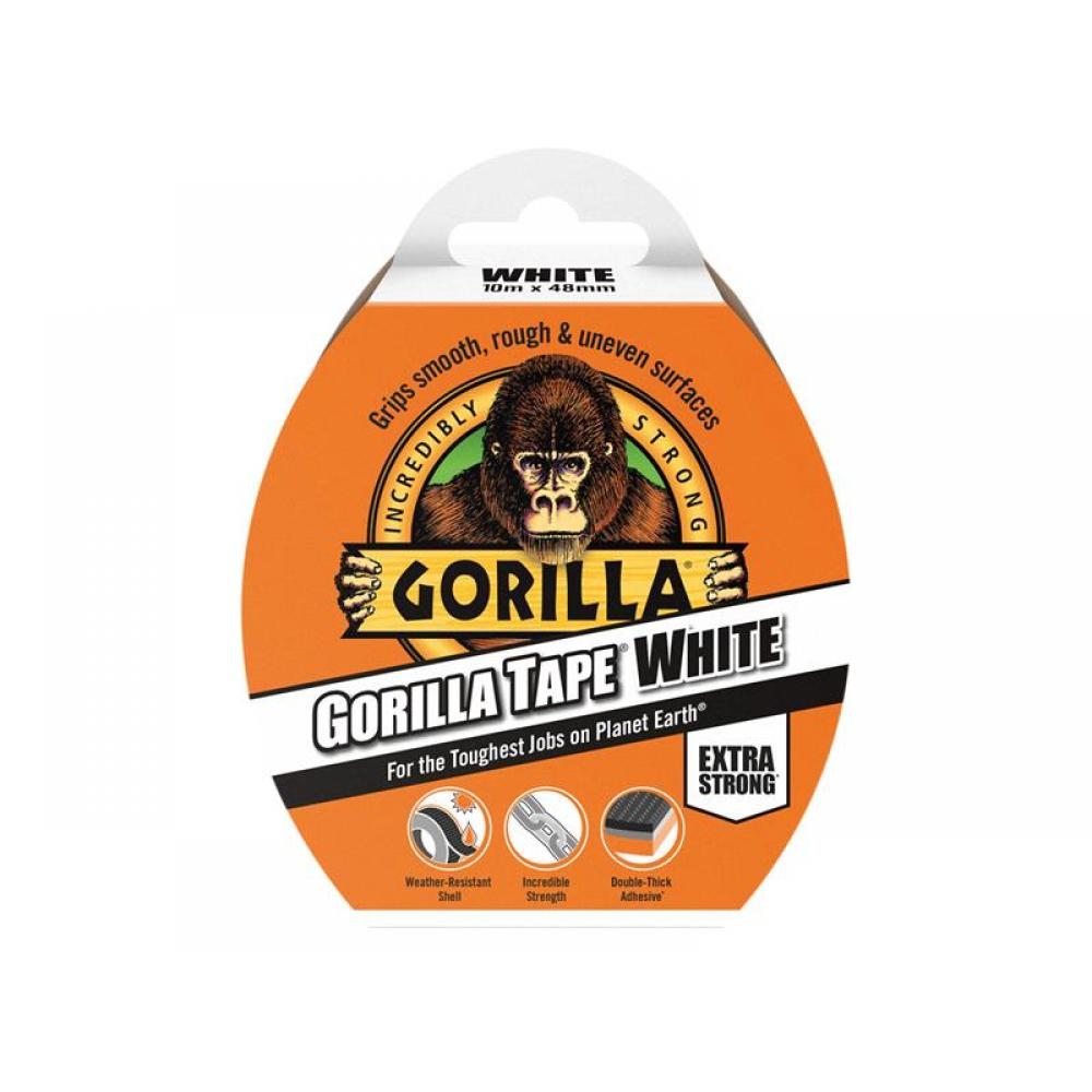 Gorilla Tape White 10m (Part No: 3044611)