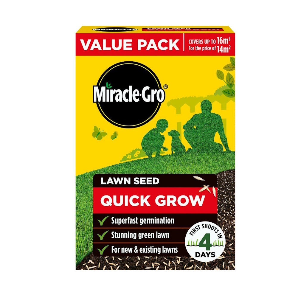 Miracle-Gro Quick Grow Lawn Seed 480g – 16.2m² (Part No. 840413)