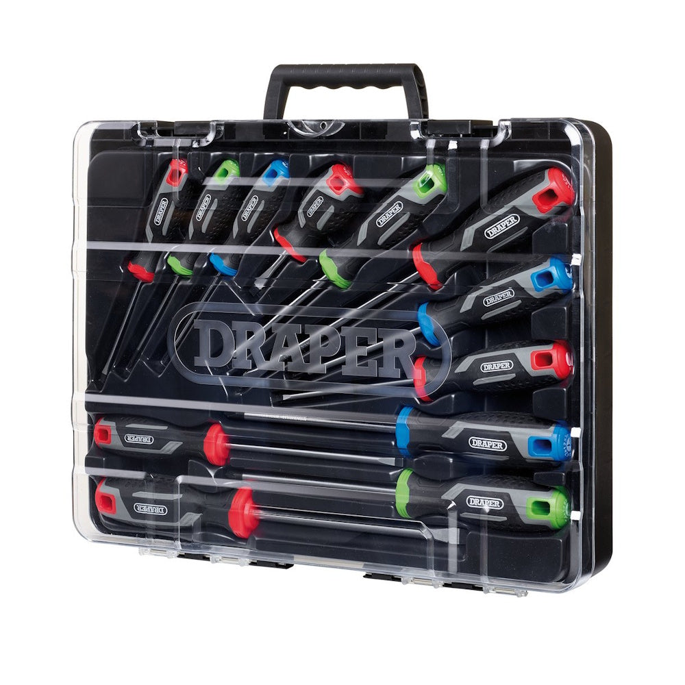 Draper Soft Grip Screwdriver Set 12 Piece (Part No: 13436)