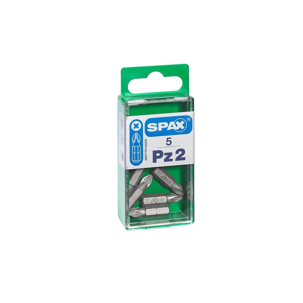 SPAX Pozi PZ2 Driver Bits – 25mm, 5 Pack - 5007770123225 Screwdriver Bits Spax UK Ltd (NMBS) Bits CarlR Collections_Drills and Screwdrivers Collections_Screwdrivers / Hex Keys Drill Bits Drills & Screwdrivers Product Type_Screwdriver Bits Screwdriver bits Screwdrivers Screwdrivers & Hex Keys spax