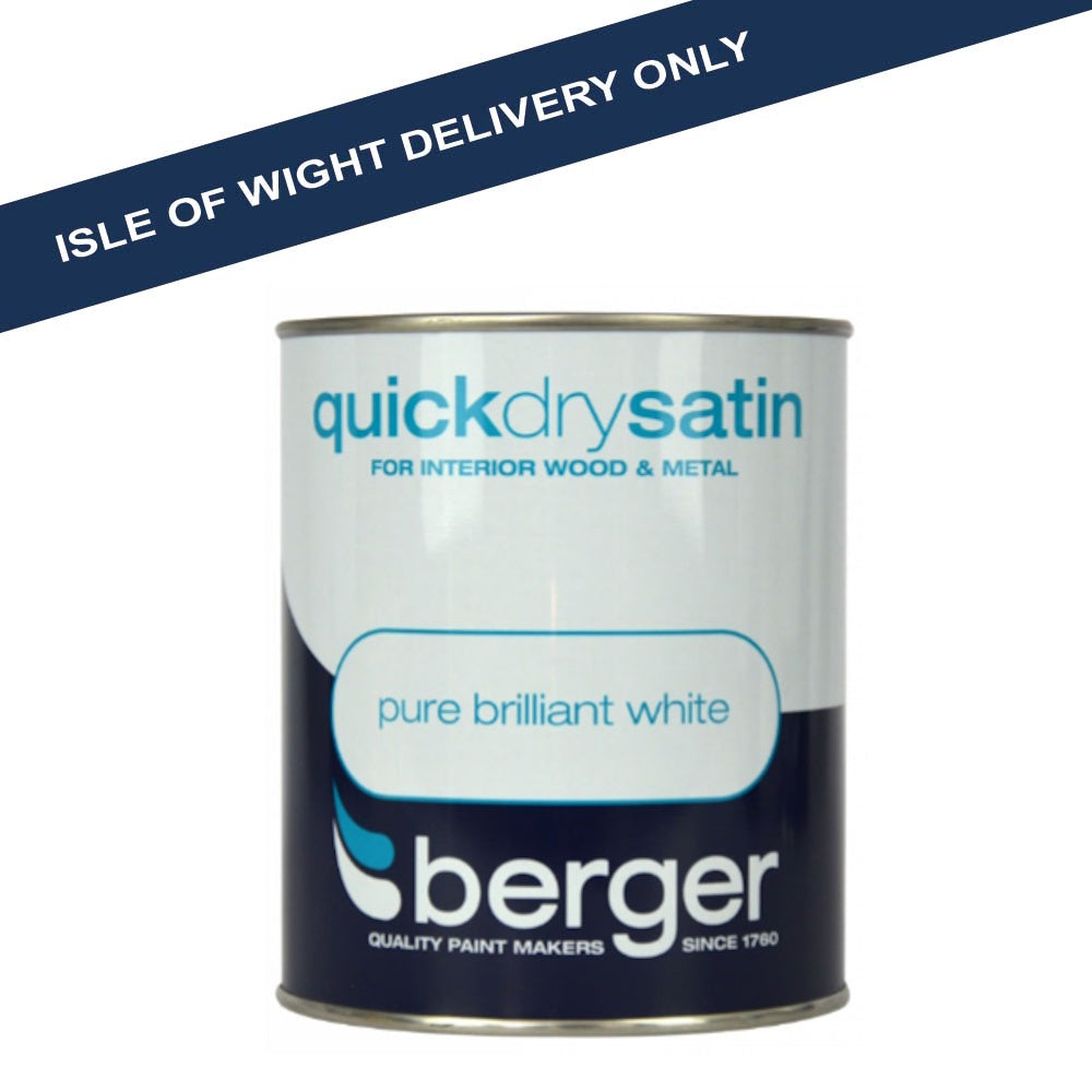 Berger Quick Dry Satin Paint for Interior Wood & Metal – Pure Brilliant White 750ml Satin Berger Berger Brand_Berger Home Improvement Interior Wood Paints iowonly Not Google Product Type_Satin Restricted