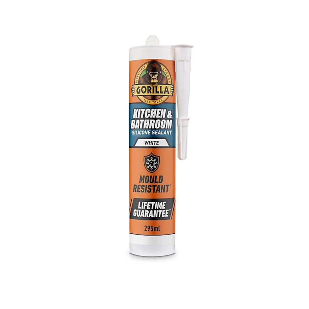 Gorilla Kitchen &amp; Bathroom Sealant White 295ml (Part No. 121876)
