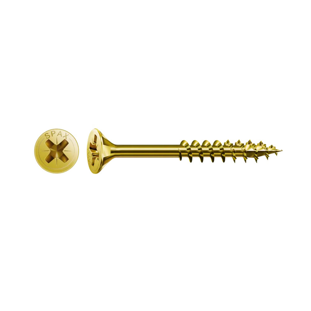 5.0x100mm SPAX Pozi Yellow Screws - 1081020501003 Screws Spax UK Ltd (NMBS) CarlR Collections_Other Screws Collections_Screws / Nails Collections_Woodscrews Other Screws Product Type_Screws Screws Screws & Nails spax Woodscrews