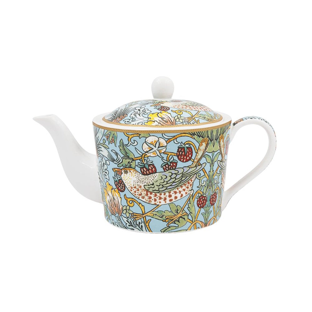 Lesser & Pavey William Morris Strawberry Thief Tea Pot - LP96640 Teapots Lesser & Pavey Ltd Brand_Lesser and Pavey Cafetieres & Teapots etc. CarlR Coffee Teapots & Hob Kettles Collections_Coffee Teapots and Hob Kettles Dining & Tableware Kitchen & Dining Lesser & Pavey Product Type_Picnic Dining Product Type_Teapots Teapot