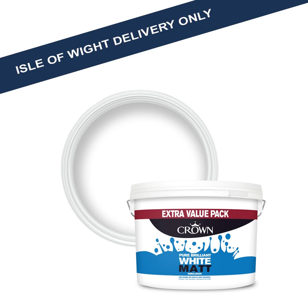 Crown Matt Emulsion White 7.5 Litre (Part No. 5060428)