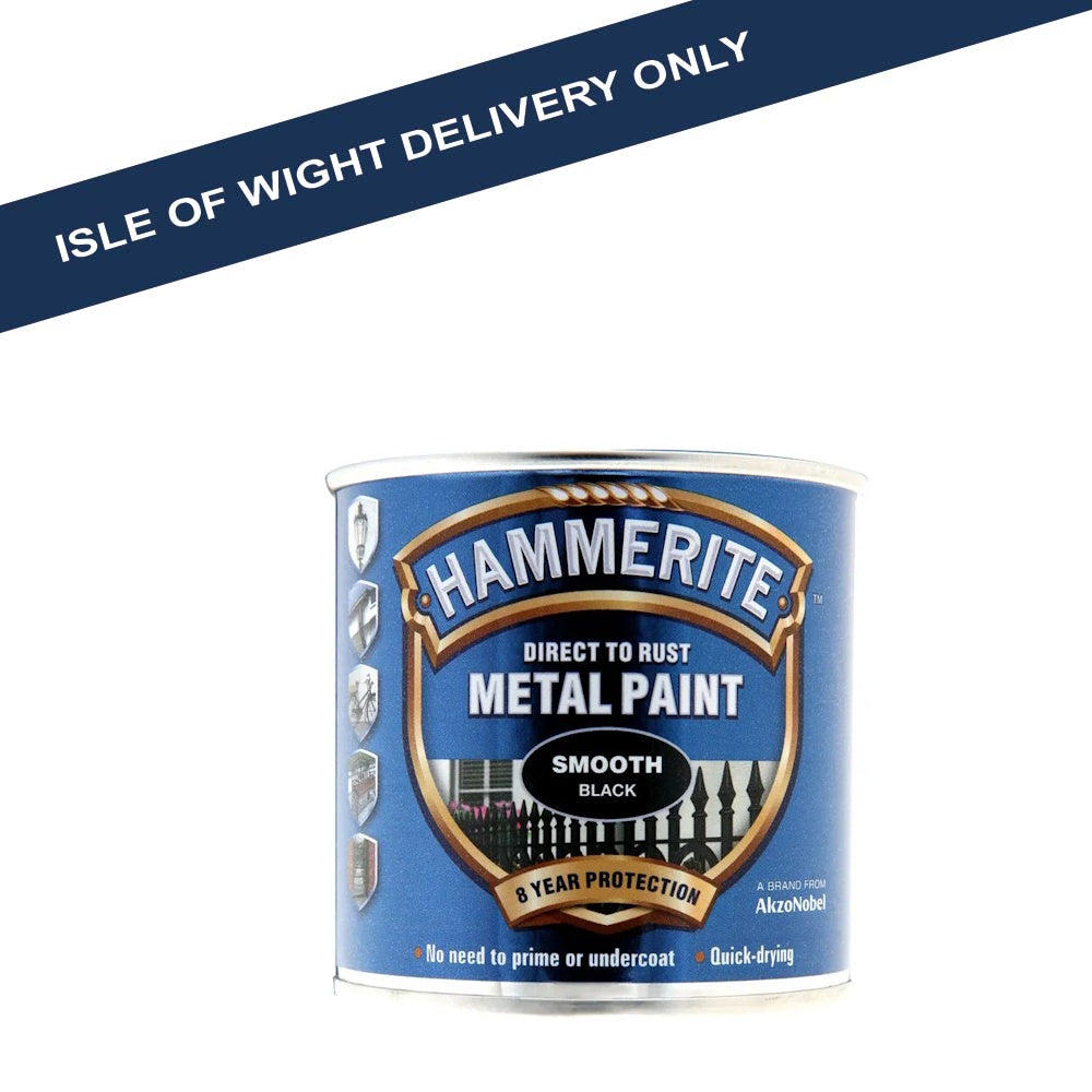 Hammerite Smooth Metal Paint Black 250ml (Part No. 313933)