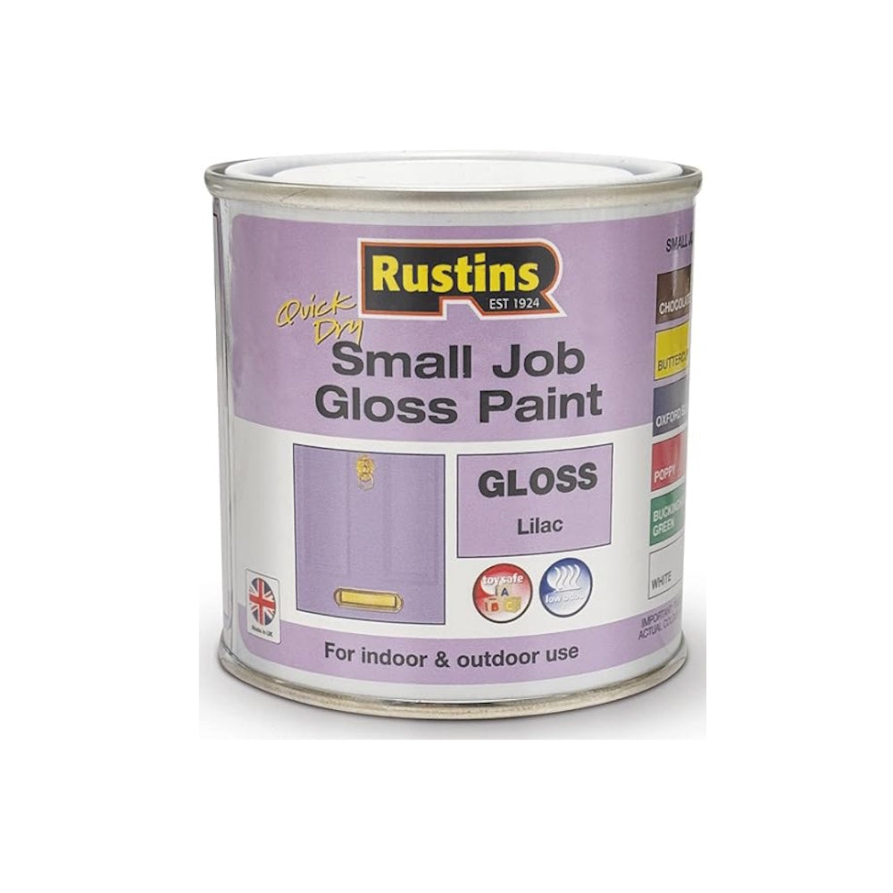 Rustins QD Small Job Lilac 250ml Paint Decorating Rustins Ltd (NMBS) Brand_Rustins CarlR Collections_Exterior Paints Collections_Specialist Paints DIY Expert DIY Exterior Paints Metal Paints Rustins Specialist Paints