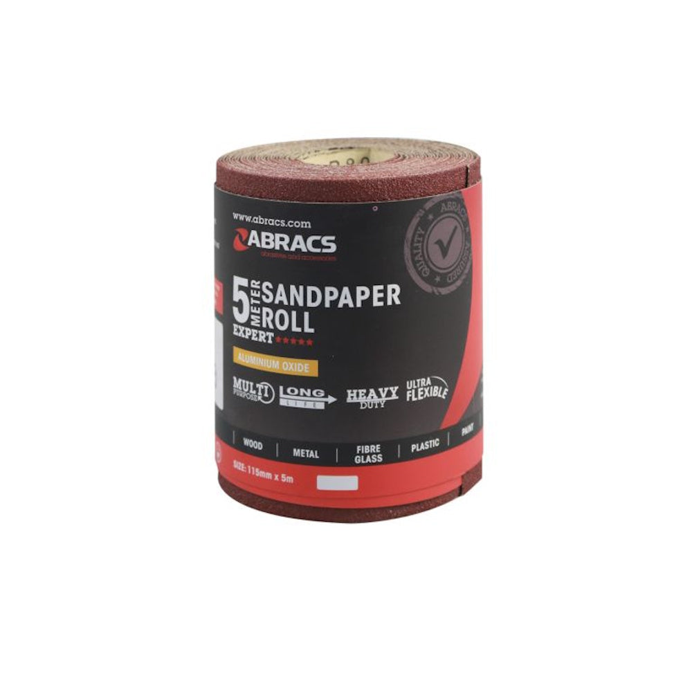 Abracs Aluminium Oxide Paper 100 Grit 5m (Part No. ABS11505100)