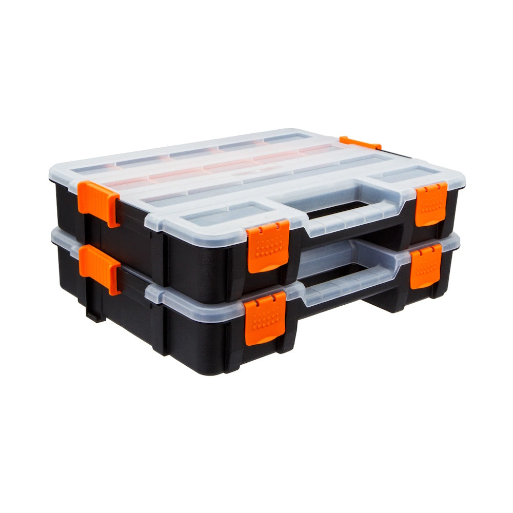 Rolson 2 Piece 335 x 260mm Stackable Organiser (Part No: 68953) Tool Boxes Rolson Tools Ltd Brand_Rolson CarlR Collections_Organisers / Cases Collections_Tool Boxes / Bags DIY Expert DIY Organisers & Cases Product Type_Organisers Product Type_Tool Boxes Rolson Tool Boxes & Bags