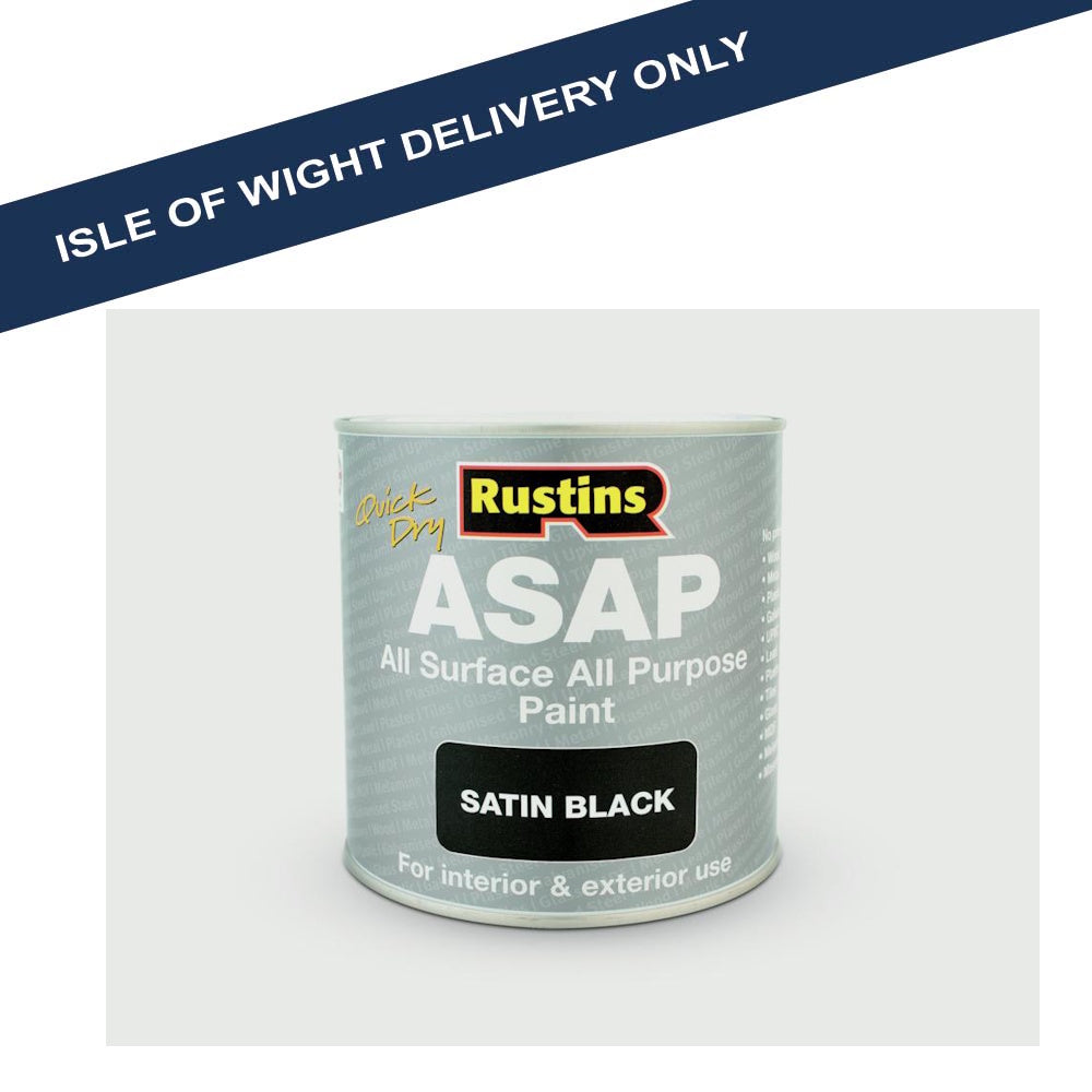 Rustins ASAP All Surface All Purpose Paint Satin Black 250ml (Part No. ASAPBL250)