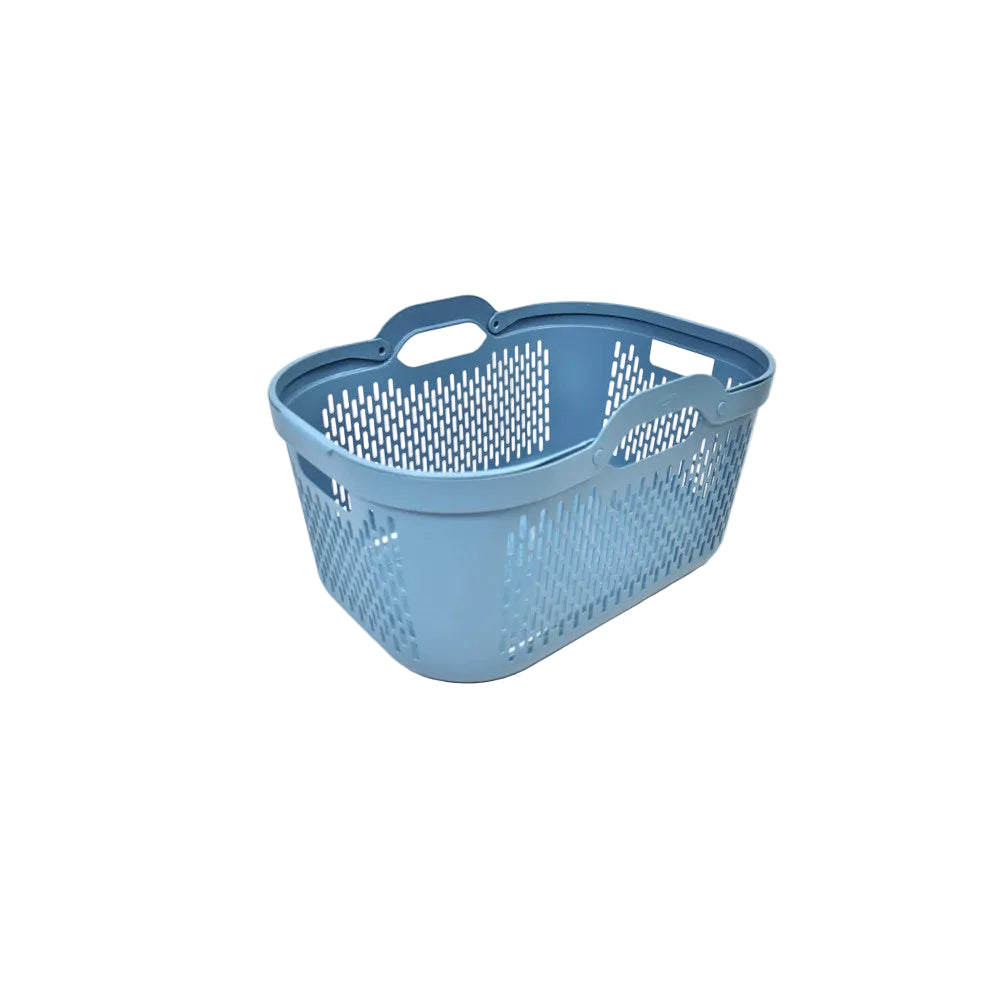 Addis Laundry Basket with Handles Air Blue - 519561 Laundry Baskets Addis Housewares Ltd (AIS) ADDIS Brand_Addis CarlR Collections_Laundry Kitchen Organisation Laundry Product Type_Laundry Accessories Product Type_Laundry Baskets Product Type_Laundry Care