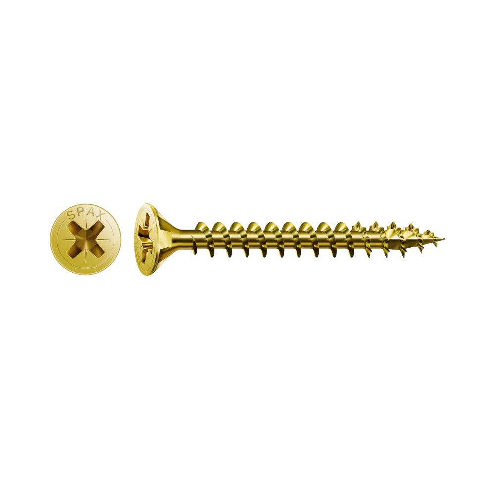 4.0x25mm SPAX Pozi Yellow Screws - 1081020400253 Screws Spax UK Ltd (NMBS) CarlR Collections_Other Screws Collections_Screws / Nails Collections_Woodscrews Other Screws Product Type_Screws Screws Screws & Nails spax Woodscrews