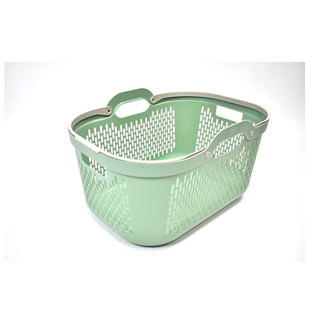 Addis Laundry Basket with Handles Sage - 519806 Laundry Baskets Addis Housewares Ltd (AIS) ADDIS Brand_Addis CarlR Collections_Laundry Kitchen Kitchen Organisation Laundry Product Type_Laundry Baskets Product Type_Laundry Care