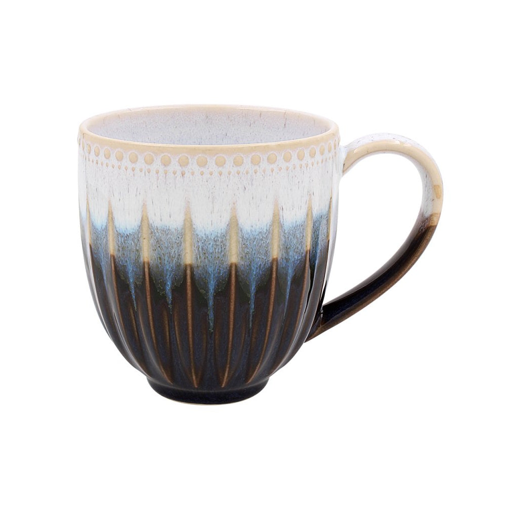 Reactive Glaze Blue/Brown Mug - LP74418 Single Mug Lesser & Pavey Ltd Brand_Lesser and Pavey CarlR Collections_Mugs Cups and Saucers Collections_Tableware Dining & Tableware Lesser & Pavey mug Mugs Mugs Cups & Saucers Product Type_Single Mugs Sundry Tableware Tableware