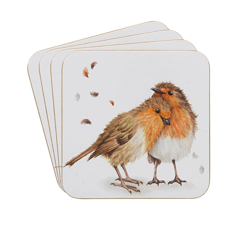 Robin Love Birds Coaster Set of 4 (Part No. LP90482) Coasters Lesser & Pavey Ltd Brand_Lesser and Pavey CarlR coasters Coasters etc. Collections_Trays Tablemats and Coasters Dining & Tableware Kitchen & Dining Lesser & Pavey Product Type_Coasters Trays Tablemats & Coasters