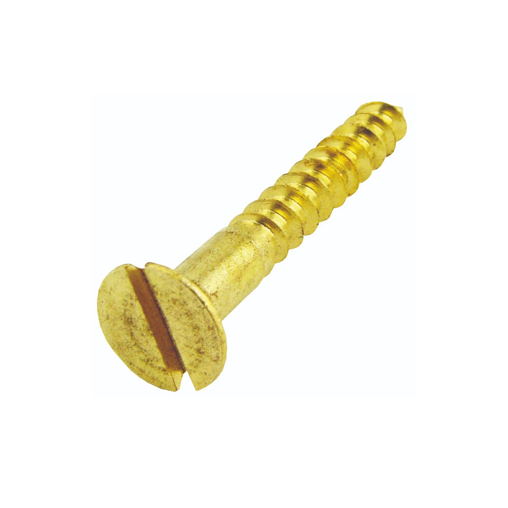 4 x 1in Brass Countersunk Wood Screws (Part No: 145-325-075) Screws Olympic Fixing Products Ltd Brand_Olympic Fixings CarlR Collections_Other Screws Collections_Screws / Nails Collections_Woodscrews DIY Expert DIY Olympic Fixings Other Screws Product Type_Screws Screws Screws & Nails Woodscrews