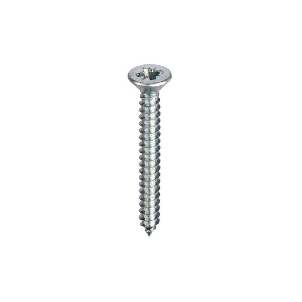 8 x 1¼" Self Tapping Screws Countersunk Head CRCS Zinc Plated (Part No. OJ172187)