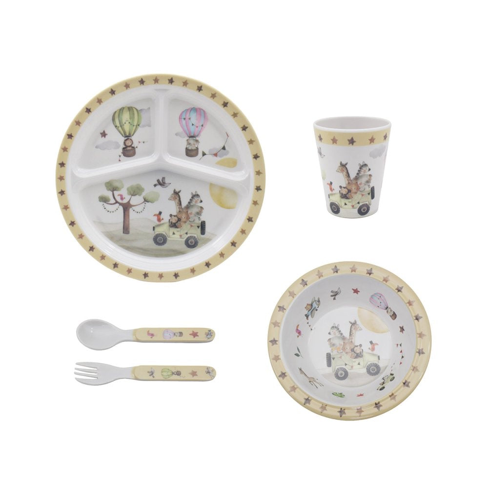 Dream Big Kids Melamine Eating Set (Part No. LP60538) Dining Lesser & Pavey Ltd Brand_Lesser and Pavey CarlR Collections_Plates and Bowls Dining & Tableware Gifts For Kids Kitchen & Dining Lesser & Pavey Plates & Bowls Product Type_Picnic Dining