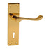 Polished Brass Victorian Scroll Lever Lock Door Handle - F3491 Door Handle Chase Hardware Ltd CarlR Chase Chase Hardware Ltd Door Handle Handle Home Home Interiors Ironmongery More General Ironmongery Product Type_Handles Product Type_Lever Handles Sundry Ironmongery