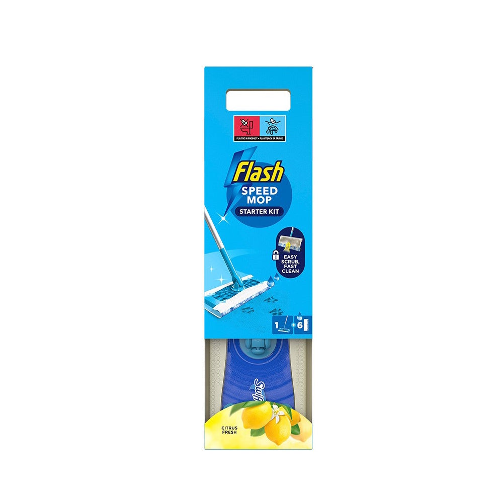 Flash Speedmop Starter Kit &amp; 6 Cloths - 103779 Mops / Buckets Stax Trade Centres Ltd (BIRA) Brand_Flash CarlR Cleaning Cleaning Equipment Collections_Cleaning Equipment Kitchen Cleaning Mops Product Type_Bathroom Cleaning Product Type_Carpet / Floor Cleaning Product Type_Kitchen Cleaning Product Type_Mops / Buckets