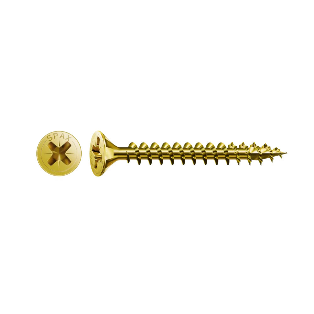 4.5x30mm SPAX Pozi Yellow Screws - 1081020450303 Screws Spax UK Ltd (NMBS) CarlR Collections_Other Screws Collections_Screws / Nails Collections_Woodscrews Other Screws Product Type_Screws Screws Screws & Nails spax Woodscrews