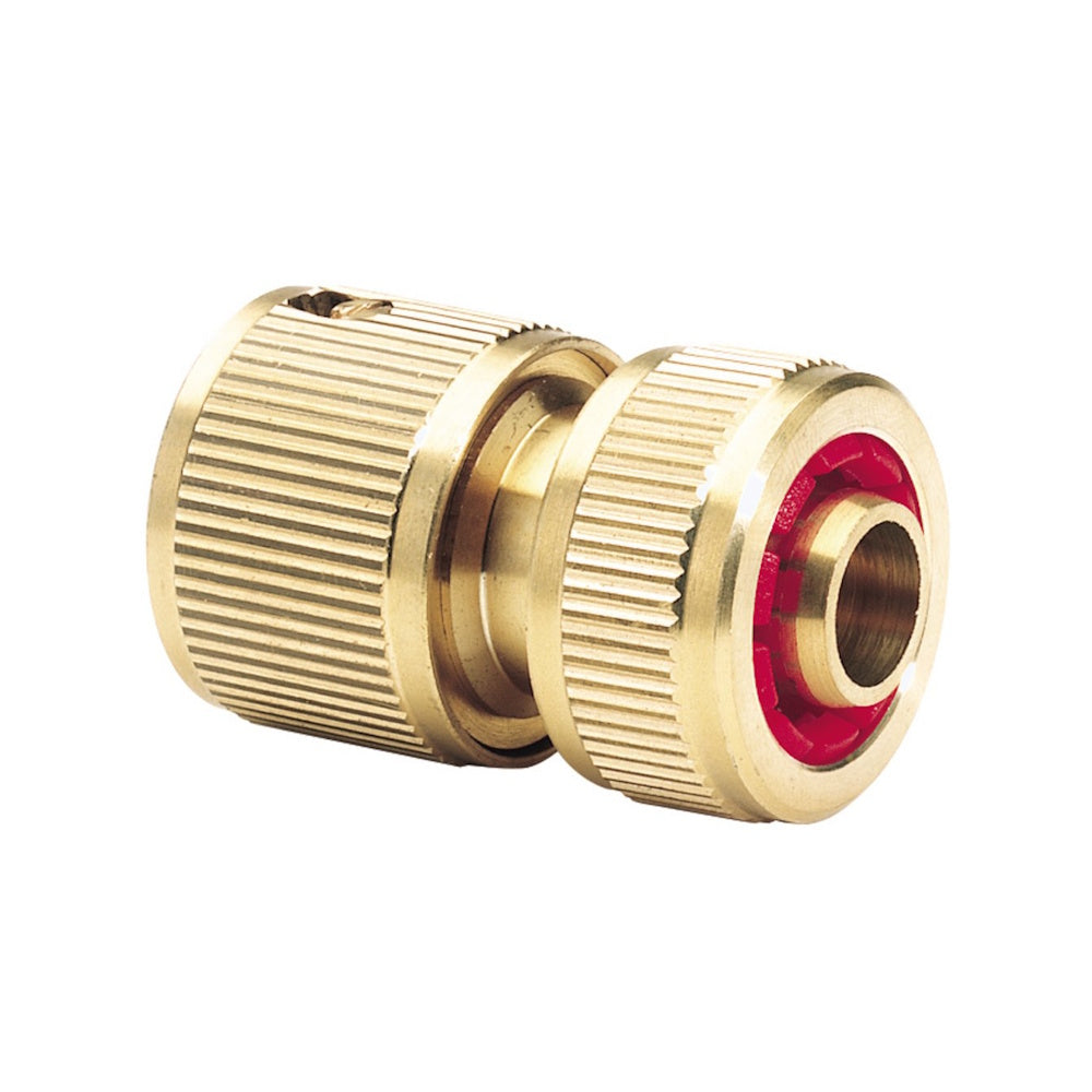 Draper Brass Hose Connector c/w Stop 1/2" - 36202 Hose Fittings Draper Tools Ltd (NMBS) Brand_Draper CarlR Collections_Hoses / Watering Draper Garden Garden Hoses Gardening Greenhouse & Garden HOSE Hoses & Watering Product Type_Garden Hoses / Reels Product Type_Hose Product Type_Hose Fittings