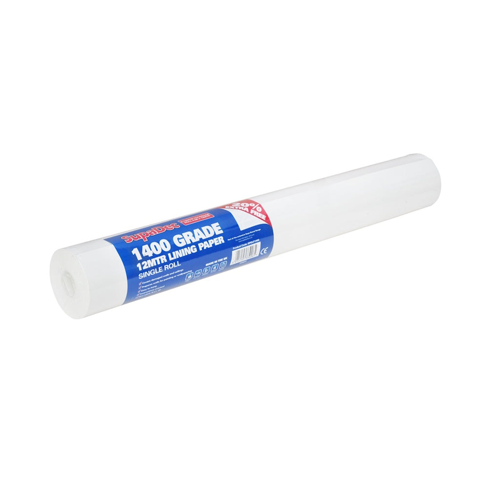 Lining Paper Single 1400 Grade 12mtr (Part No: 339047) Decorating Stax Trade Centres Ltd, (BIRA) CarlR Collections_Decorating Supplies Collections_Decorating Tools Decorating decorating supplies Decorating Tools Stax