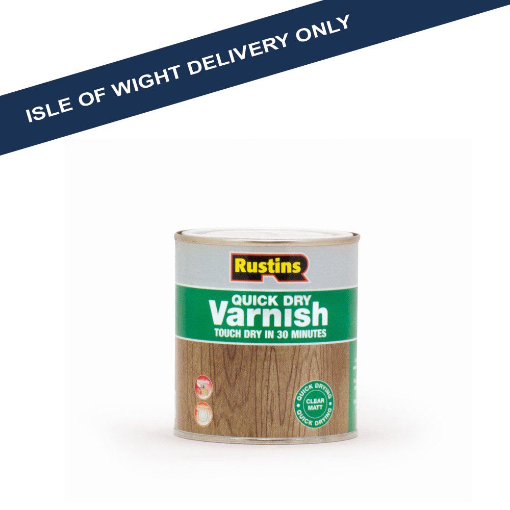 Rustins Quick Dry Polyurethane Varnish Matt Clear 250ml (Part No. POMCW250) Varnish Rustins Ltd (NMBS) Brand_Rustins CarlR Collections_Stains and Varnish DIY Expert DIY iow only Paints Stains & Varnishes Product Type_Varnish Rustins Stain & Varnish Stains & Varnish Varnish