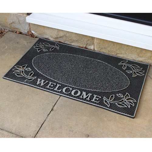 JVL 01-921 Welcome rectangular mat - Premium Doormats from JVL - Just $15.50! Shop now at W Hurst & Son (IW) Ltd