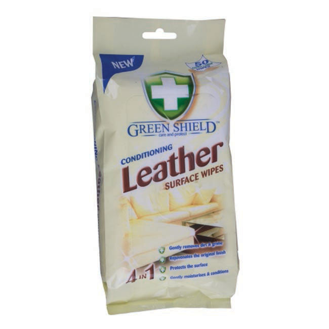 Green Shield 0205 Leather Surface Wipes Pkt50 - Premium Specialist Cleaners from Wilsons - Just $1.8! Shop now at W Hurst & Son (IW) Ltd