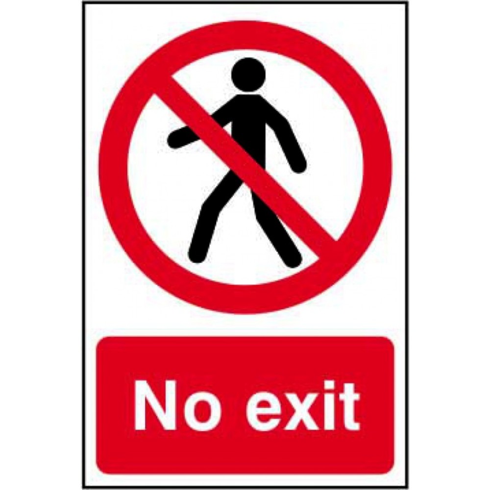 Centurion 0602 No Exit Sign - 200 x 300mm - Premium Signs / Numbers from Centurion - Just $8.4! Shop now at W Hurst & Son (IW) Ltd