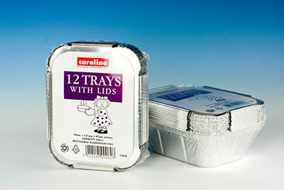 Caroline Aluminium Foil Trays & Lids - Various Sizes - Premium Sundry Food Storage from Caroline Packaging - Just $2.50! Shop now at W Hurst & Son (IW) Ltd