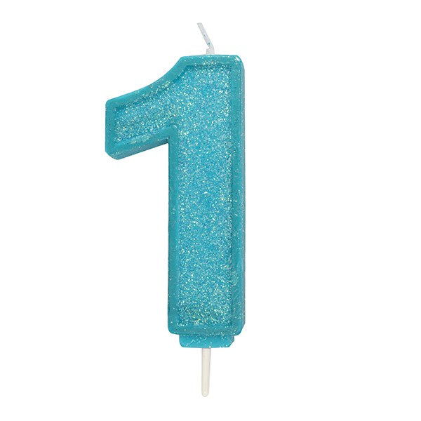Culpitt Birthday Candle - Blue Sparkle - Various Numbers - Premium Cake Decorating from Culpitt Ltd - Just $1.5! Shop now at W Hurst & Son (IW) Ltd