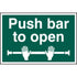 Centurion 1523 Push Bar To Open Sign - 200 x 300m - Premium Signs / Numbers from Centurion - Just $8.4! Shop now at W Hurst & Son (IW) Ltd