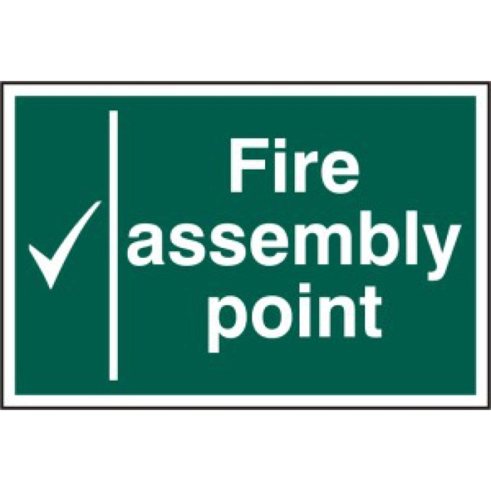 Centurion 1527 Fire Assembly Point Sign - 200 x 300m - Premium Signs / Numbers from Centurion - Just $8.4! Shop now at W Hurst & Son (IW) Ltd