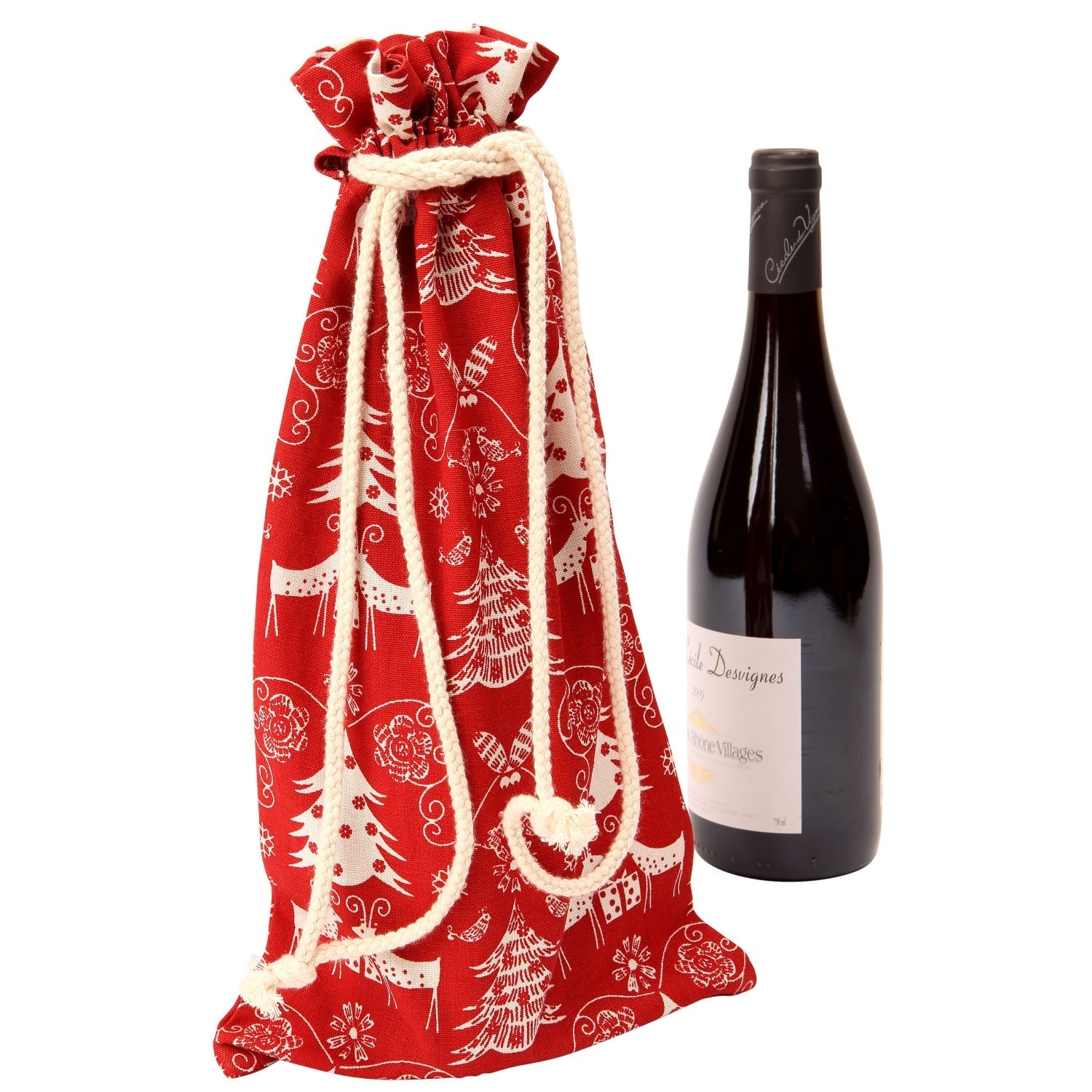 Dexam 16050355 Winter Garden Champagne & Wine Gift Bag - Premium Christmas Giftwrap from Dexam - Just $2.5! Shop now at W Hurst & Son (IW) Ltd
